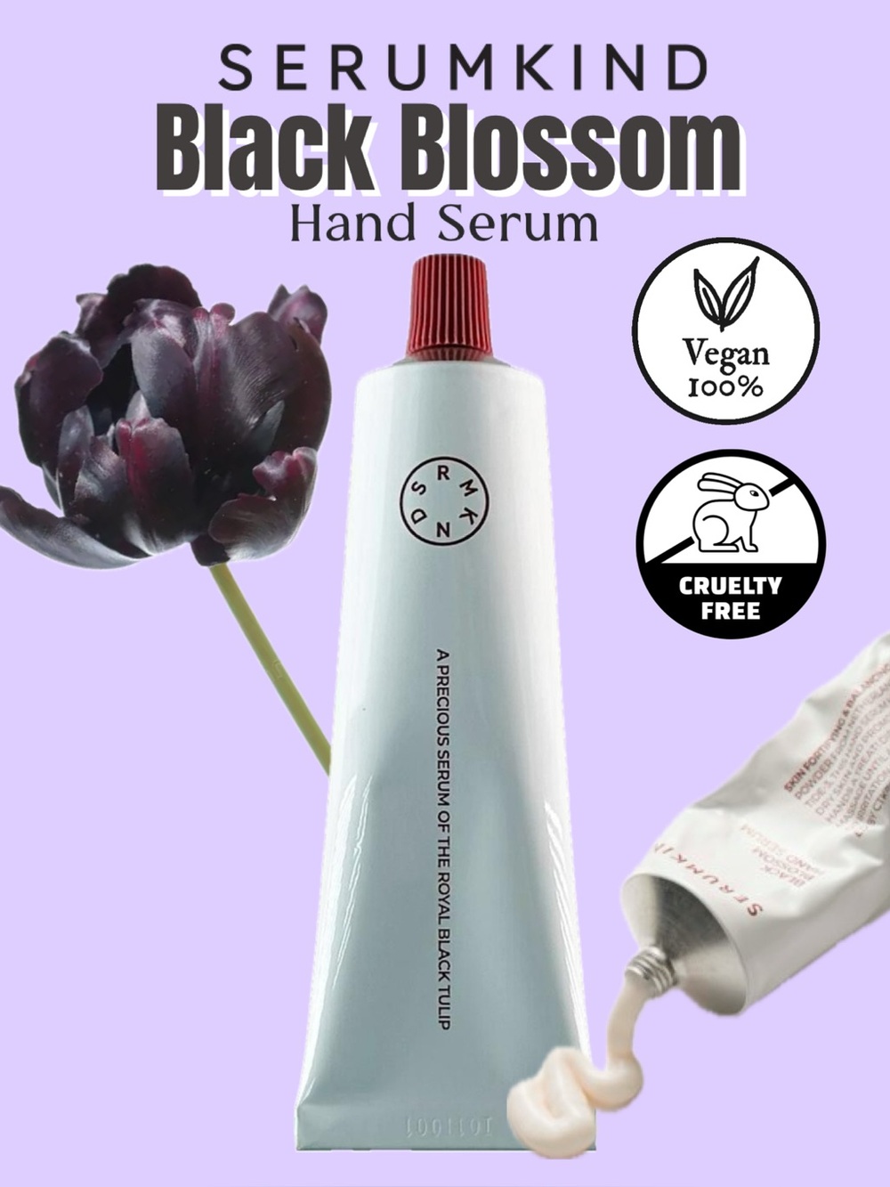 SERUMKIND BLACK BLOSSOM HAND CREAM VEGAN & ANTI-AGING (1.69 oz) NIB